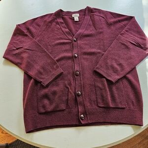 EUC L.L. Bean 100% wool cardigan Sz men's L